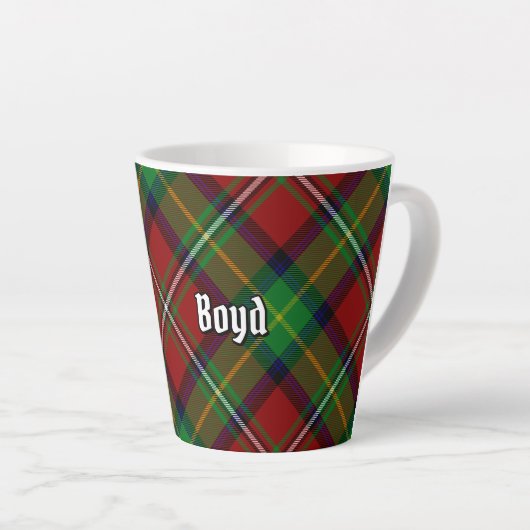 Clan Boyd Tartan Latte Mok (Rechterhoek)