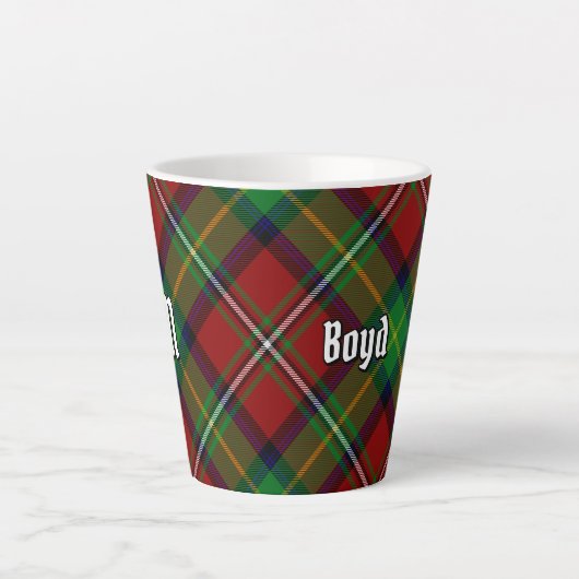 Clan Boyd Tartan Latte Mok (Voorkant)