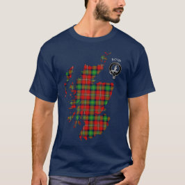 Clan Boyd Tartan Map & Crest T-Shirt