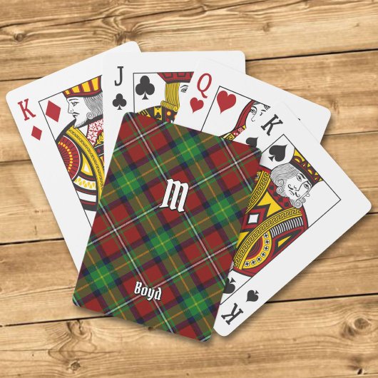 Clan Boyd Tartan Pokerkaarten