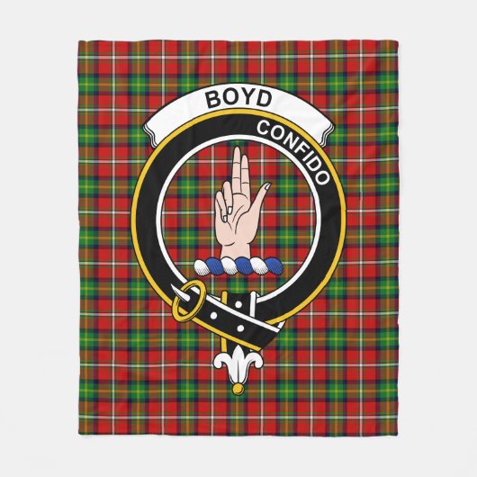 Clan Boyd Tartan Pset Fleece Deken (Voorkant)
