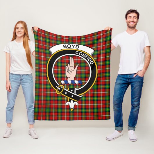 Clan Boyd Tartan Schotlandse ruit Fleece Deken (In situ)