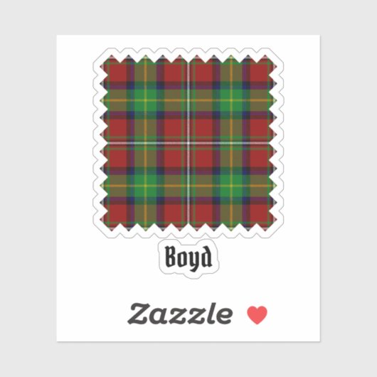 Clan Boyd Tartan Sticker (Vel)