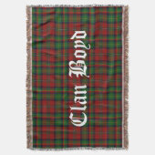 Clan Boyd Tartan Throw Blanket Deken (Voorkant Verticaal)