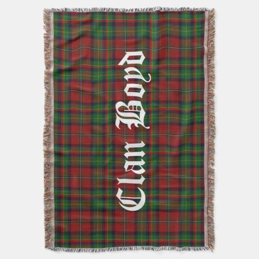 Clan Boyd Tartan Throw Blanket Deken (Voorkant Verticaal)
