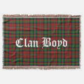 Clan Boyd Tartan Throw Blanket Deken (Voorkant)