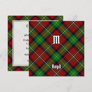 Clan Boyd Tartan uitnodiging
