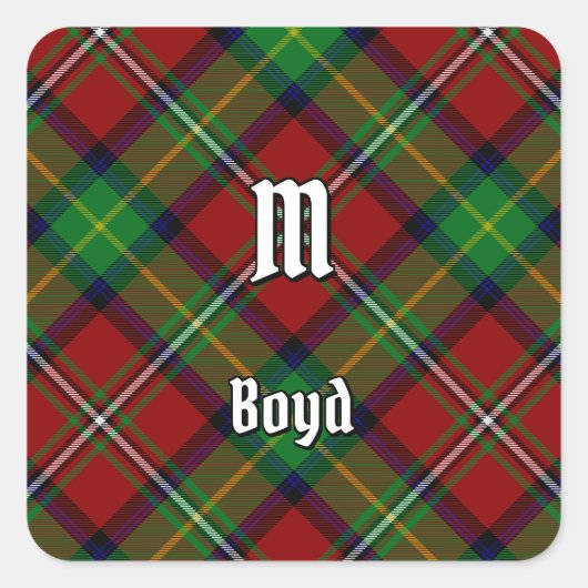 Clan Boyd Tartan Vierkante Sticker (Voorkant)