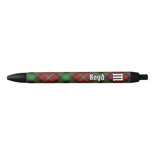 Clan Boyd Tartan Zwarte Inkt Pen (Voorkant)