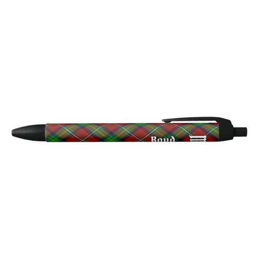 Clan Boyd Tartan Zwarte Inkt Pen (Bovenkant)