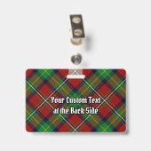 Clan Boyd-wapen over tartan Badge (Achterkant met clip)