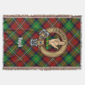 Clan Boyd Wapen over Tartan Deken (Voorkant)