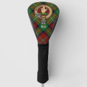 Clan Boyd Wapen over Tartan Golfheadcover (Voorkant)