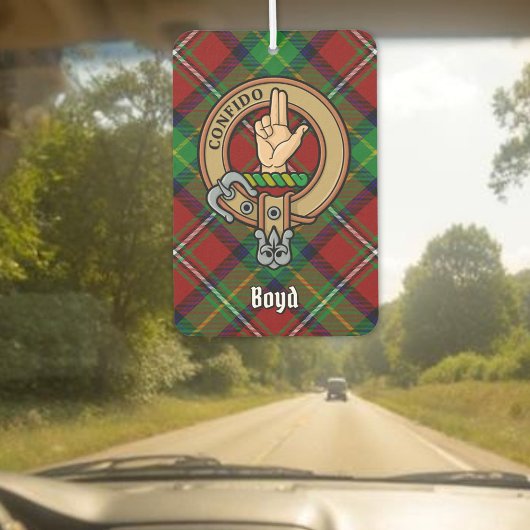 Clan Boyd Wapen over Tartan Luchtverfrisser