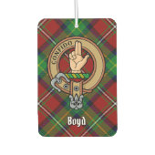 Clan Boyd Wapen over Tartan Luchtverfrisser (Voorkant)