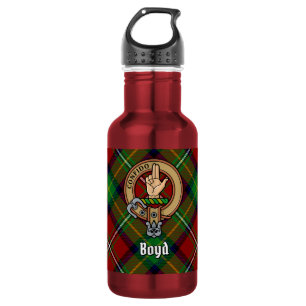 Clan Boyd Wapen over Tartan Waterfles