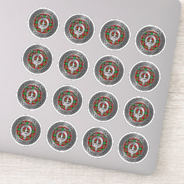 Clan Boyd Wapenschild & Tartan Knoop Sticker