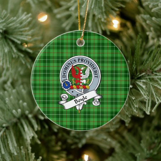 Clan Boyle Badge Tartan Pset Keramisch Ornament (Boom)