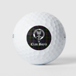 Clan Boyle Crest Badge en Tartan Golfballen