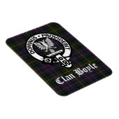 Clan Boyle Crest Badge en Tartan Magneet (Rechterzijde)