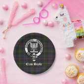 Clan Boyle Crest Badge en Tartan Papieren Bordje (Feest)