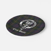 Clan Boyle Crest Badge en Tartan Papieren Bordje (Gekanteld)