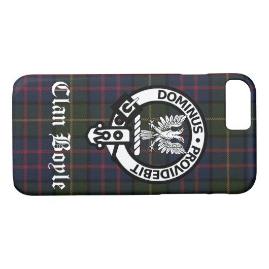 Clan Boyle Crest Badge & Tartan Case-Mate iPhone Case (Achterkant (Horizontaal))