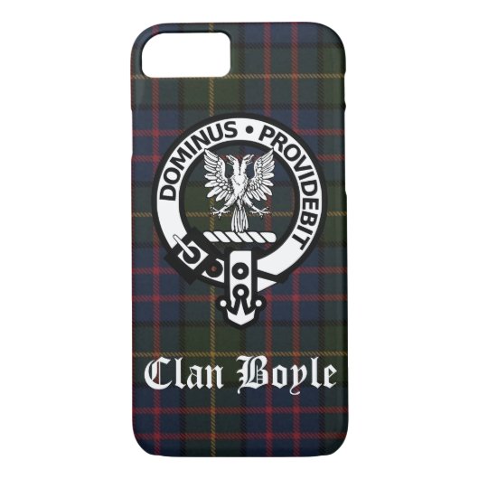Clan Boyle Crest Badge & Tartan Case-Mate iPhone Case (Achterkant)