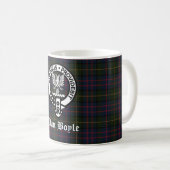 Clan Boyle Crest Badge & Tartan Koffiemok (Voorkant rechts)