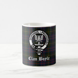 Clan Boyle Crest Badge & Tartan Koffiemok