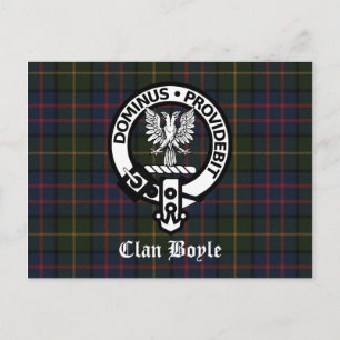 Clan Boyle Crest & Tartan Briefkaart