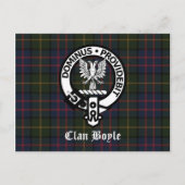 Clan Boyle Crest & Tartan Briefkaart (Voorkant)
