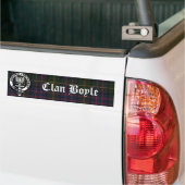Clan Boyle Crest & Tartan Bumpersticker (Op Truck)