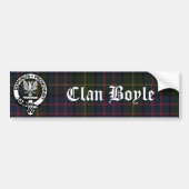 Clan Boyle Crest & Tartan Bumpersticker (Voorkant)