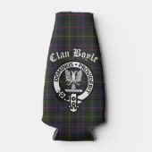 Clan Boyle Crest & Tartan Flesjeskoeler (Voorkant)