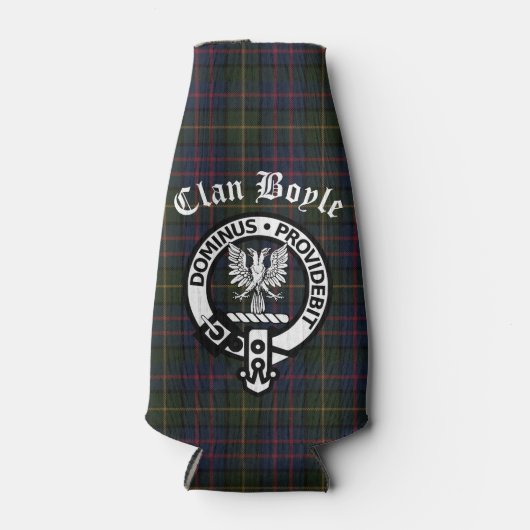 Clan Boyle Crest & Tartan Flesjeskoeler (Voorkant)