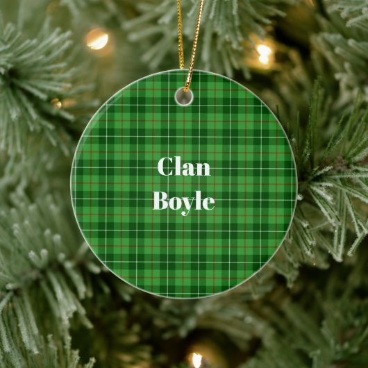 Clan Boyle Tartan Keramisch Ornament (Boom)