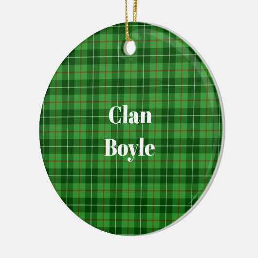 Clan Boyle Tartan Keramisch Ornament (Links)