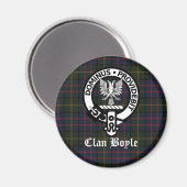 Clan Boyle Wapen & Tartan Magneet (Voorkant / Achterkant)