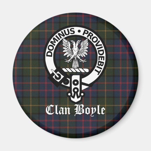 Clan Boyle Wapen & Tartan Magneet (Voorkant)