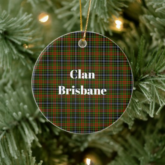 Clan Brisbane Tartan Keramisch Ornament (Boom)