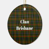 Clan Brisbane Tartan Keramisch Ornament (Links)