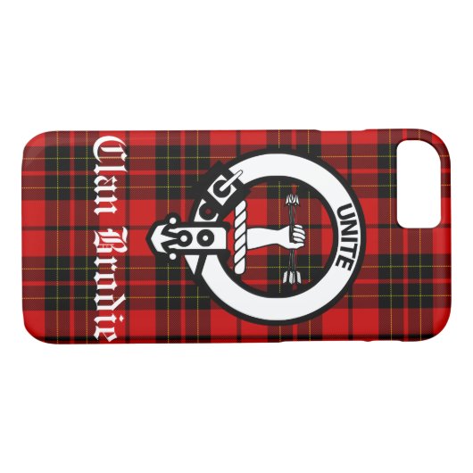 Clan Brodie Crest Badge en Tartan Case-Mate iPhone Case (Achterkant (Horizontaal))