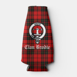 Clan Brodie Crest Badge en Tartan Flesjeskoeler