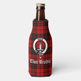 Clan Brodie Crest Badge en Tartan Flesjeskoeler