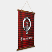 Clan Brodie Crest Badge en Tartan Hangend Wandkleed (Gebogen)