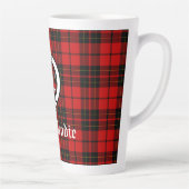 Clan Brodie Crest Badge en Tartan Latte Mok (Rechts)