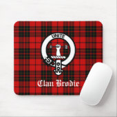 Clan Brodie Crest Badge en Tartan Muismat (Met muis)