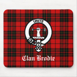 Clan Brodie Crest Badge en Tartan Muismat