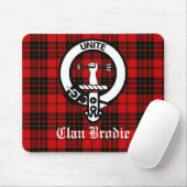 Clan Brodie Crest Badge en Tartan Muismat (Met muis)
